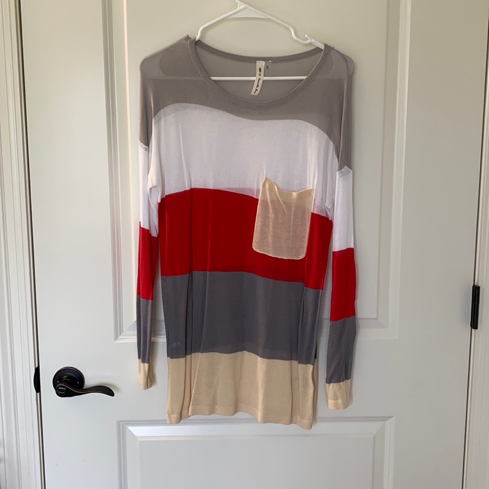 Size small color block sweater